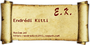 Endrédi Kitti névjegykártya