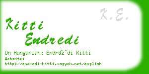 kitti endredi business card